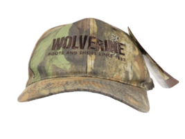 Vtg 90s New Wolverine Boots Spell Out Advantage Timber Camouflage Snapback Hat - £25.65 GBP