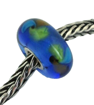 Authentic Trollbeads Ooak Unique Murano Glass Charm #115, 13mm Diameter New - $33.24