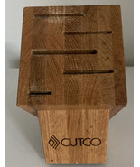 Cutco Olean NY  5-Slot Oak Knife Block for Gourmet Knife Set USA - $25.37 CAD