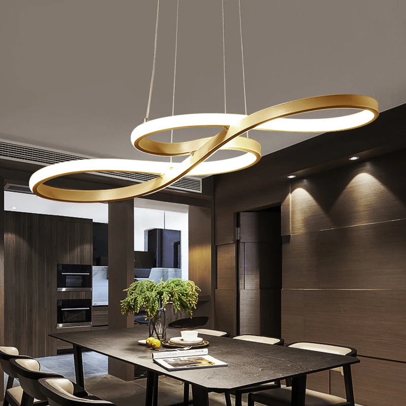 Modern LED Chandelier Creative Nordic Dining Room Kitchen Light Minimalist Bar - £41.92 GBP+