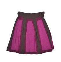 Prana Kirby Skirt Womens S Pink Brown Pull On Color Block Raw Edge Panne... - £19.60 GBP