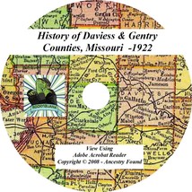 1922 History Of Daviess &amp; Gentry County Missouri Mo - £4.69 GBP