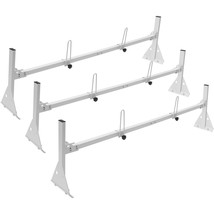 VEVOR Van Ladder Rack, 56.3-61.4&quot; Adjustable Rain Gutter Van Roof Racks, Alloy S - £189.25 GBP