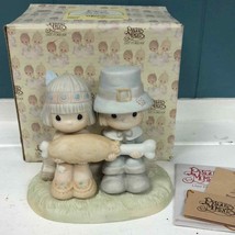 Vtg 1986 Enesco Precious Moments Brotherly Love Figurine 100544 Thanksgi... - £37.05 GBP