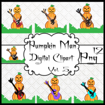 Pumpkin Man Digital Clipart Vol. 5 - $1.25