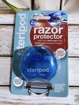 Steripod Clip-On Razor Protector with Zinc Anti-Rust Strip Blue NEW Free... - $7.84
