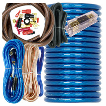 4 Gauge 2000W Car Amplifier Installation Power Amp Wiring Kit Blue - $51.99