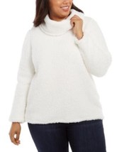 MSRP $57 Style &amp; Co Plus Size Cowlneck Faux Sherpa Sweater Natural Size 2X - $39.60