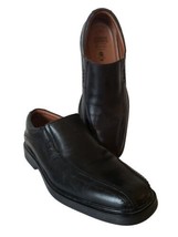 Johnston &amp; Murphy Lambskin Loafers Mens 10 Black Leather Dress Shoes Slip On - $55.84