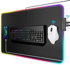 Mouse Pad, Gaming Mouse pad with Additional 4-Port USB Hub, Non-Slip Base - £11.58 GBP