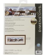 Dimensions Counted Cross Stitch Kit 18&quot;X5.75&quot;-Scenic Farm (18 Count) - $36.78 CAD