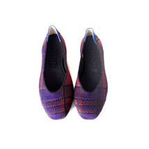 ROTHYS 9 Plaid Purple FLATS Shoes Vegan Ballet Flats *EXCELLENT* Womens ... - £101.43 GBP