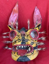 Mexican Folk Art Spectacular Leather Tigre ~ Jaguar Mask Zitlala Guerrero - £159.37 GBP