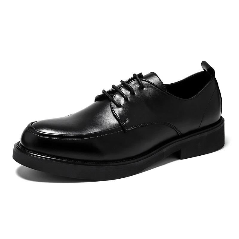 Men&#39;s Casual Leather Shoes Vintage Stylish Coiffeur Shoes Male Lace-Up C... - $68.01