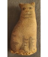 Primitive Antique Toy Cat Kitten Plush Handmade 3 1/2&quot; - £19.54 GBP