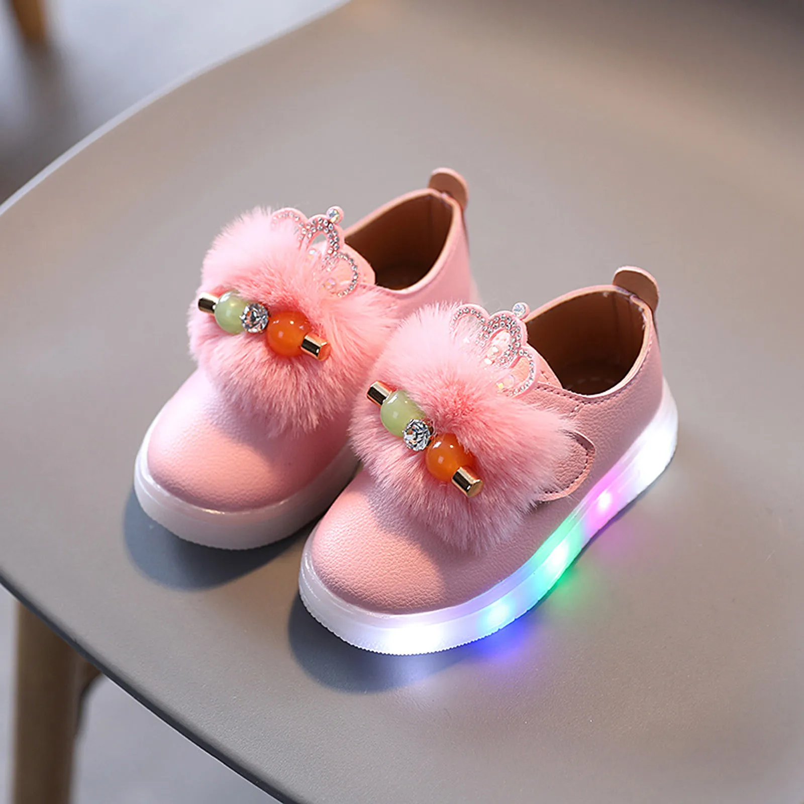 Size 21-30 Glowing  Children Led Casual Shoe Crown ry  Sandals  Sneaker Girls    - £114.48 GBP