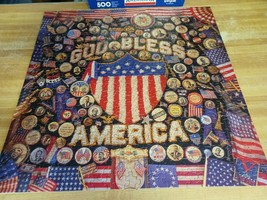 Vintage Springbok Americana God Bless America Puzzle 500 pieces Complete  - $14.84