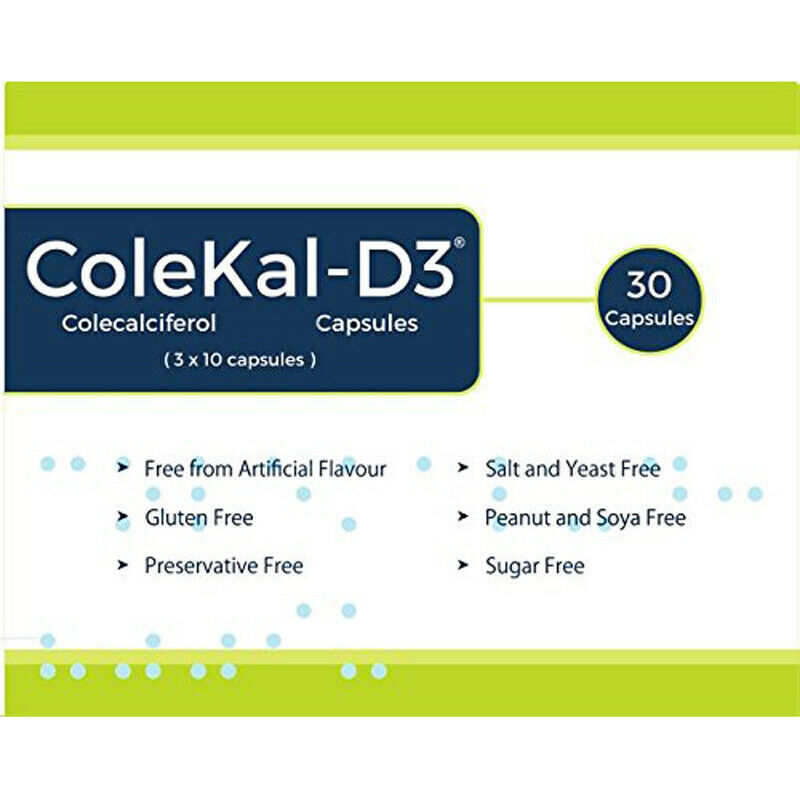 COLEKAL-D3 Vitamin D3 400IU Capsules x 30 - $4.46