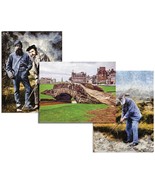 Tom Morris Sr Jr Old Young Father Son St Andrews Golf Golfer 3 Three Art... - $41.60 CAD+