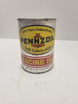 Vintage Pennzoil Racing Oil SAE 20W-40 Quart Can Advertising Full - £15.29 GBP