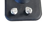 Diamond Women&#39;s Earrings 14kt White Gold 410884 - $159.00