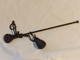 Vintage Antique Cast Iron Hanging Balance Hook Farm Hand Scale Tool With Weight - £29.88 GBP