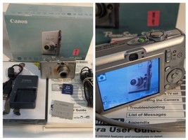 Canon PowerShot SD450 Digital ELPH 5 MP Camera Box Charger Battery Manuals Works - $92.06