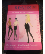 NWT Spanx Tight End Tights SZ D Body Shaping Patterned Heathered Contrast - $12.86
