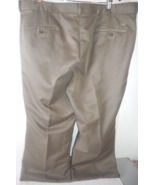 Dockers Dress Pants Mens W42xL32 Brown D3 Flat Front Straight Leg 100% P... - £10.12 GBP