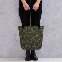 Camouflage Design Abstract Army Green Military Olive Drab Style Tote Bag - £17.62 GBP