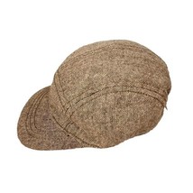 Old Navy Newsboy Cap Cabbie Hat Large Tweed Brown Fitted English Classic  - $9.89