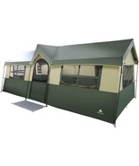 12-Person Cabin Tent Camping Outdoor Shelter Family Portable Closet LED Lights - £340.82 GBP
