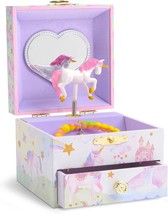 Jewelkeeper Musical Jewelry Box With Spinning Unicorn, Glitter Rainbow And Stars - $44.99