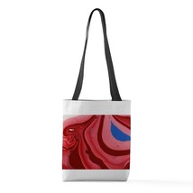 Abstract Fluid Art Red and Blue Small Tote Bag - $40.00