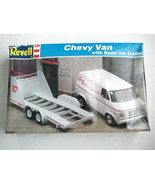 FACTORY SEALED Revell Chevy Van with Race Car Trailer Kit #7250 - £87.66 GBP