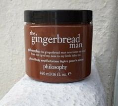 NEW Philosophy &quot;The Gingerbread Man&quot; Supersized Body Soufflé 16 fl oz. S... - £22.86 GBP