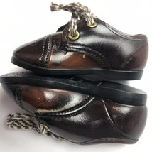 USA Made Vintage Baby Shoes Sz 1 Brown Oxford Saddle Nice! Rare! - £16.59 GBP