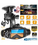 HD 1080P Dual Lens Car GPS DVR Camera Vehicle Dash Cam Video Recorder G-... - £74.82 GBP