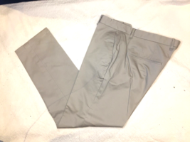 CALVIN KLEIN Khakis Pants Flat Front 100% Cotton 36x34 - £15.65 GBP
