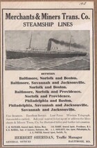 Vintage Print Ad 1918 Merchants &amp; Miners Trans Co Steamship Lines 4 1/2&quot; x 7&quot; - £5.09 GBP