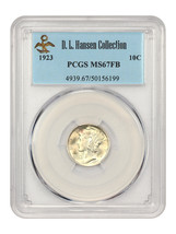1923 10c PCGS MS67 FB ex: D.L. Hansen - $1,655.06