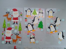 3D Stickers Christmas Santa Claus Reindeer Penguin Snowman Christmas Tre... - $9.28