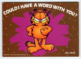 Garfield Cat Postcard Could I Have A Word  With You Jim Davis 1978 Unused Tabby - £6.32 GBP