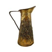 Antique ELPEC England Embossed Brass Decorative Pitcher Stamped - $30.59