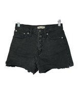 Madewell Womens Black Denim Button Close Cutoff Jean Shorts Size 24 - $14.84