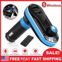 Car FM Transmitter Hands free MP3 Player Radio Adapter Aux-in LED USB Charger - £17.57 GBP