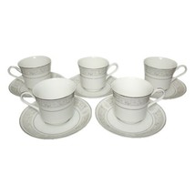 Vintage Madeira Fine China Japan Footed Coffee Cup and Saucer Set of 5 - £27.42 GBP
