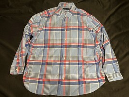 Ralph Lauren Men’s 4XB Classic Fit Plaid Shirt Blue Red Yellow Long Sleeve - $34.95
