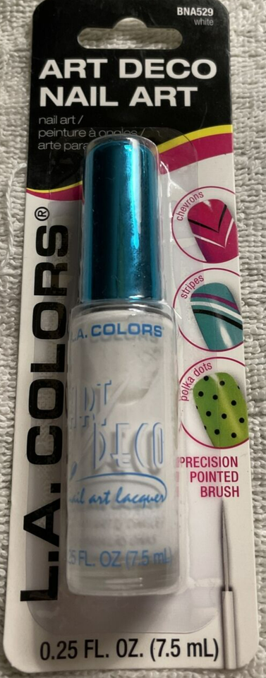 L. A. Colors BNA529 Art Deco Nail Art White-Brand New-SHIPS N 24 HOURS - $11.76