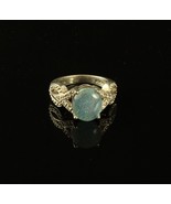 Vintage Sterling Silver Opal Prong Set CZ Infinity Ring - £26.23 GBP